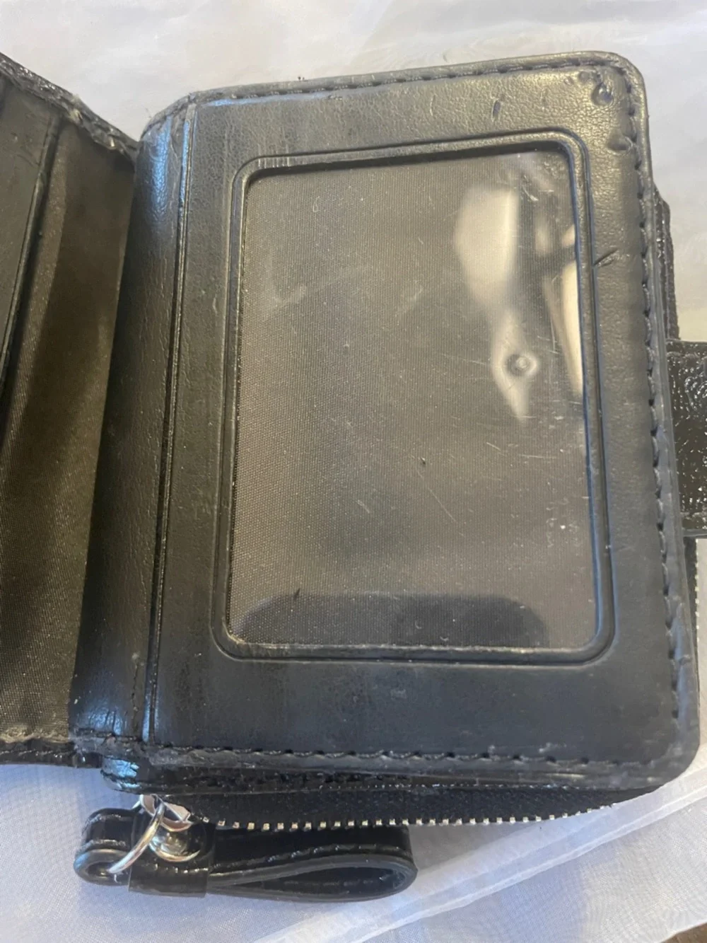 Coach Metallic Silver and Black Leopard Zip Wallet - Picture 9 of 9